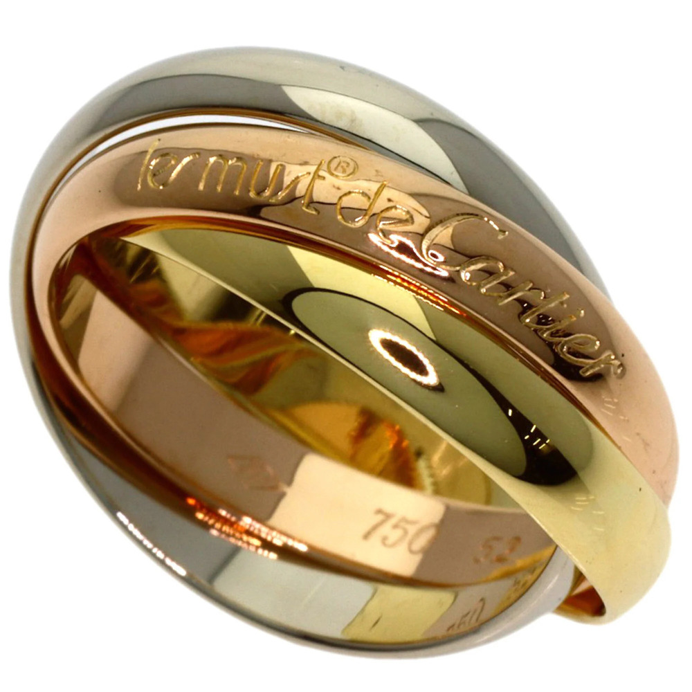 CARTIER 18k Gold Trinity Ring #52